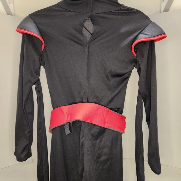 Ninja Costume Large 10-12 Spirit Halloween Stealth Jumpsuit with Hood and Mask - Picture 3 of 10